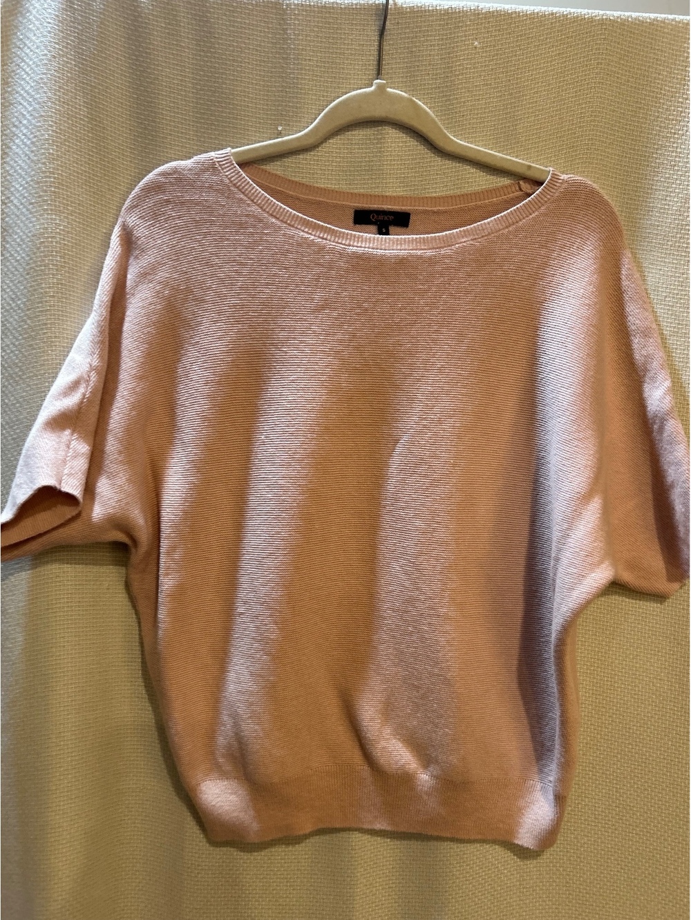 Quince Women's Light Pink Organic Cotton Sweater Size Small